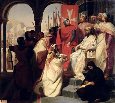 Knights of the Order of St. John of Jerusalem Restoring Religion in Armenia in 1347, 1844 by Henri Delaborde
